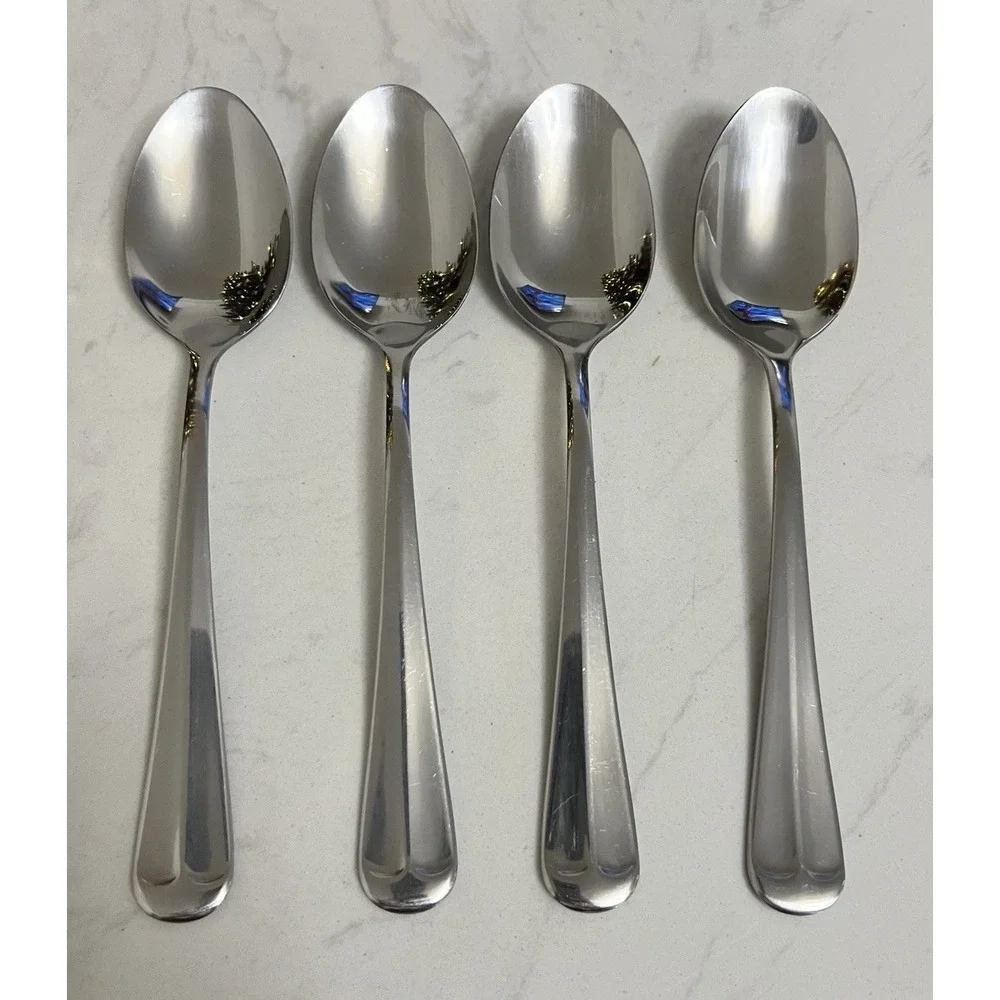 Hampton Silversmiths Lexington Stainless‎ 4 Dinner Soup Spoon Flatware